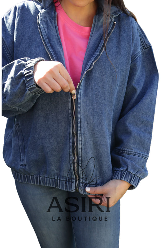 CHAQUETA MEZCLILLA CIERRE