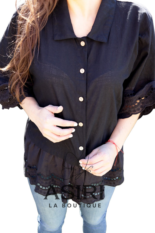 BLUSA CON BOTÓN