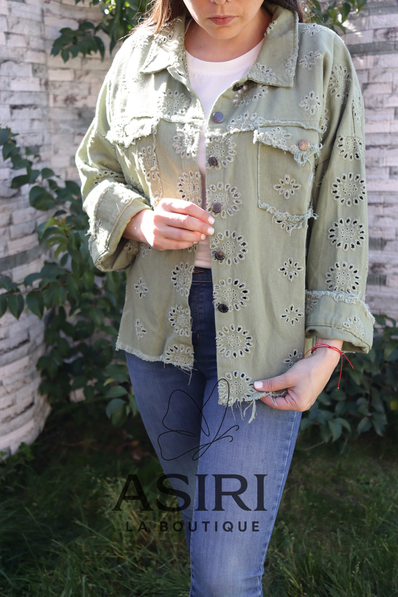 CHAQUETA BRODERIE VERDE