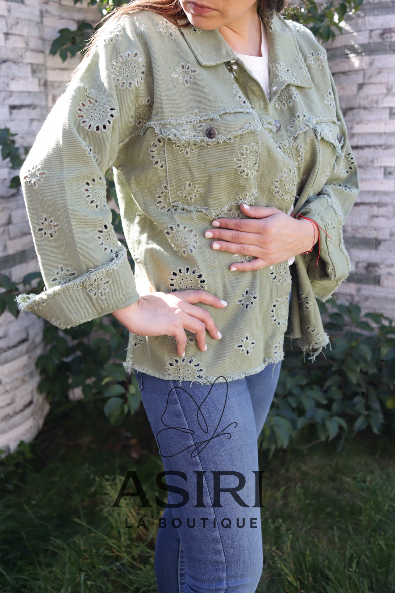 CHAQUETA BRODERIE VERDE