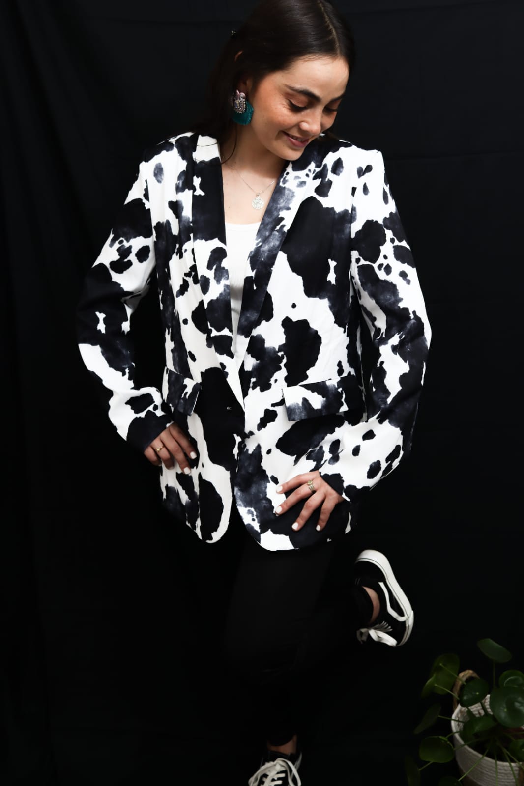 Blazer vaquita negro
