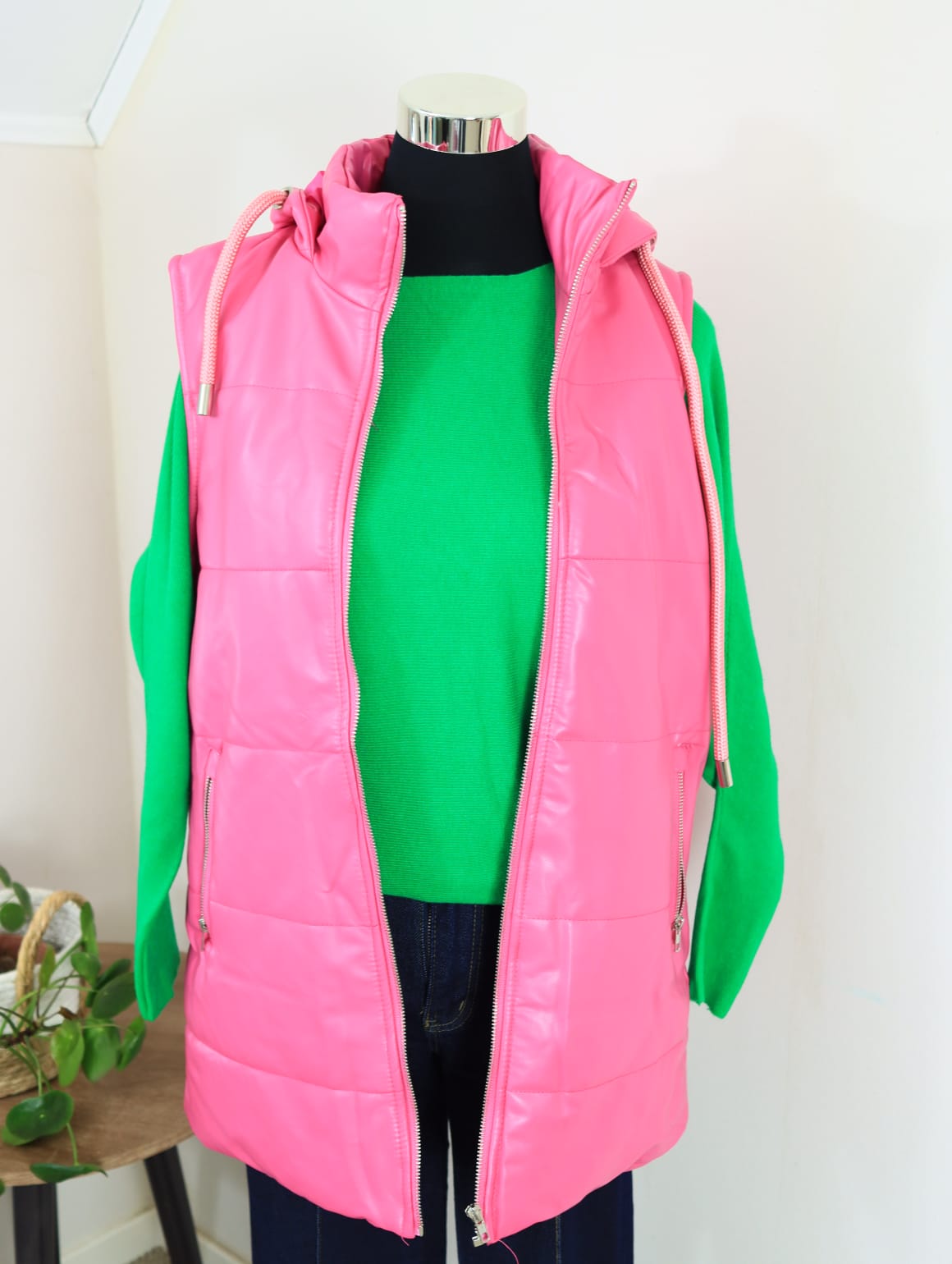 Chaqueta puffa sin mangas